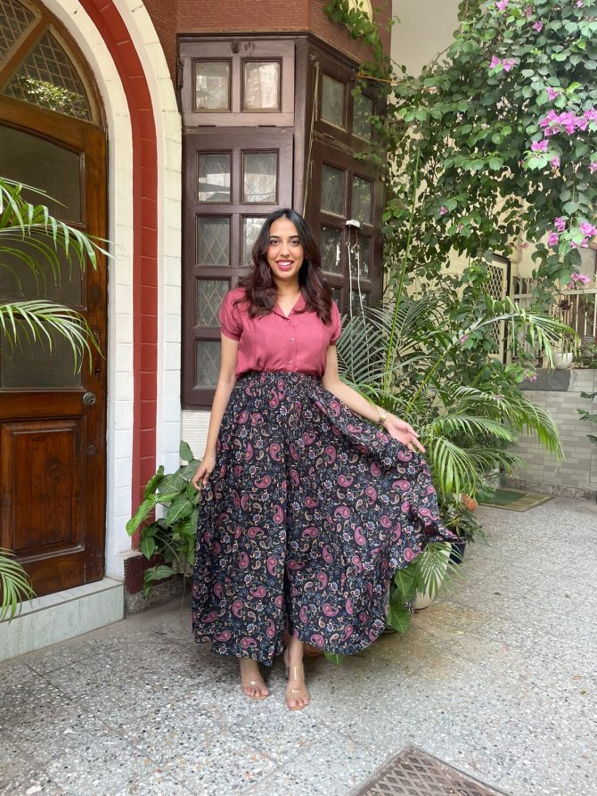 Autumn Printed Palazzo (Free Size)
