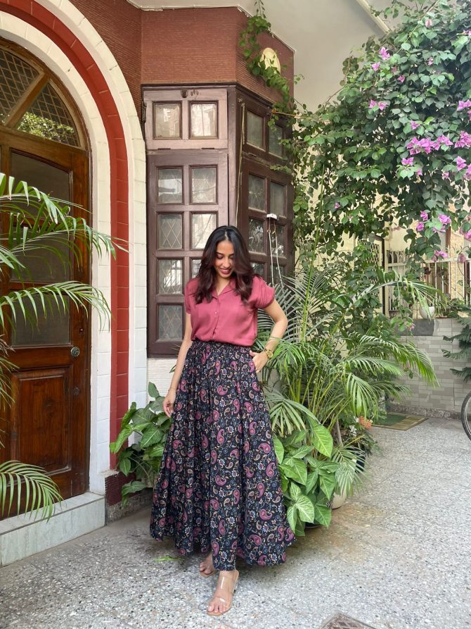 Autumn Printed Palazzo (Free Size)