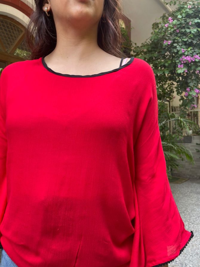 Cape-tivating Top- Red