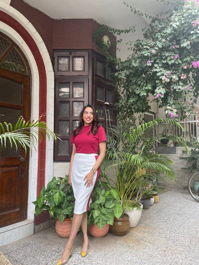 Hope Skirt with Top Set-Burgundy