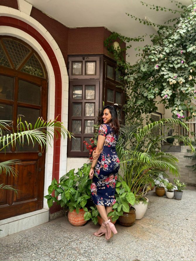 Charm Floral Dress - Blue