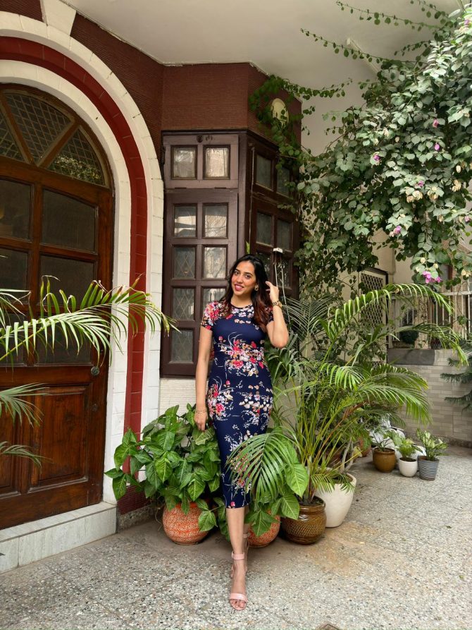Charm Floral Dress - Blue