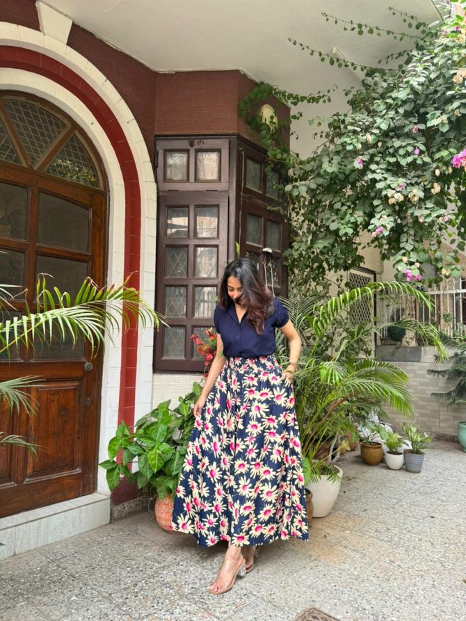 Ocean Printed Palazzo (Free Size)