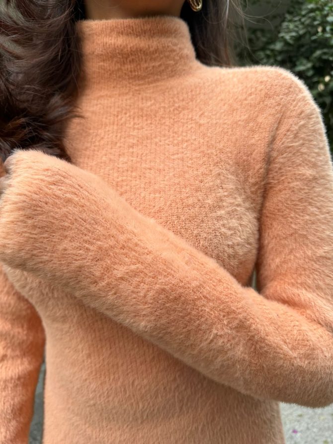 Fuzzy Sweater Dress (Free Size)