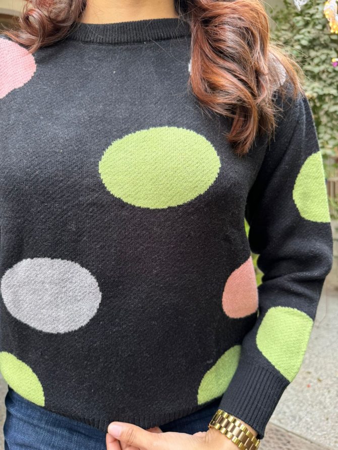 Bubble Trouble Sweater (Free Size)