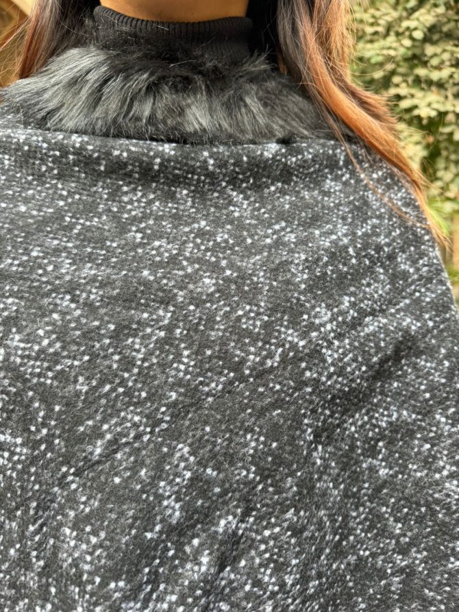 Reversible Fur Poncho