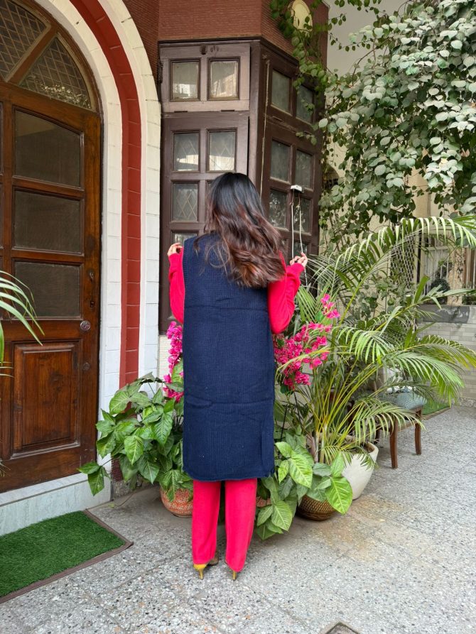 Blue Woollen Shrug (Free Size)