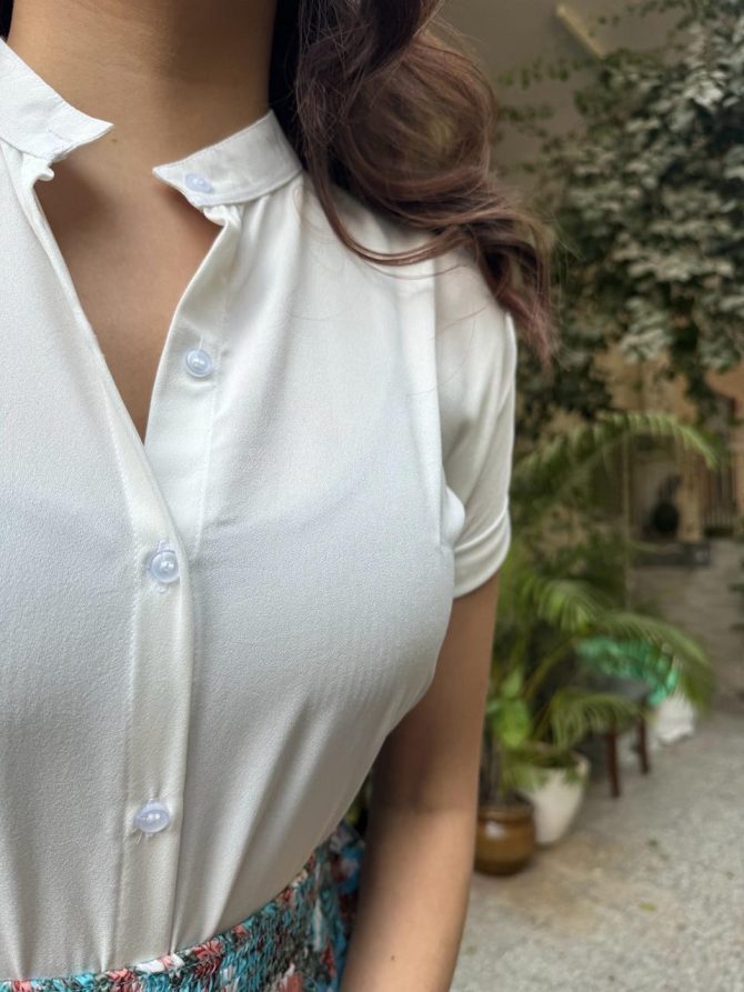 Blossoming Top - White
