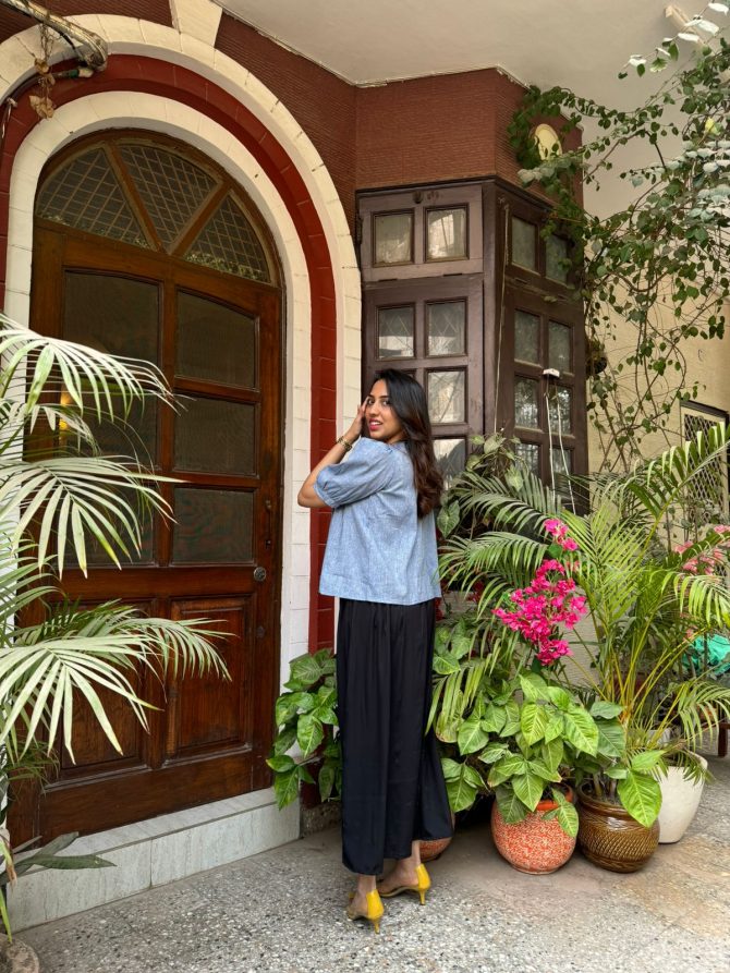 Diamond Cotton Shrug - Blue