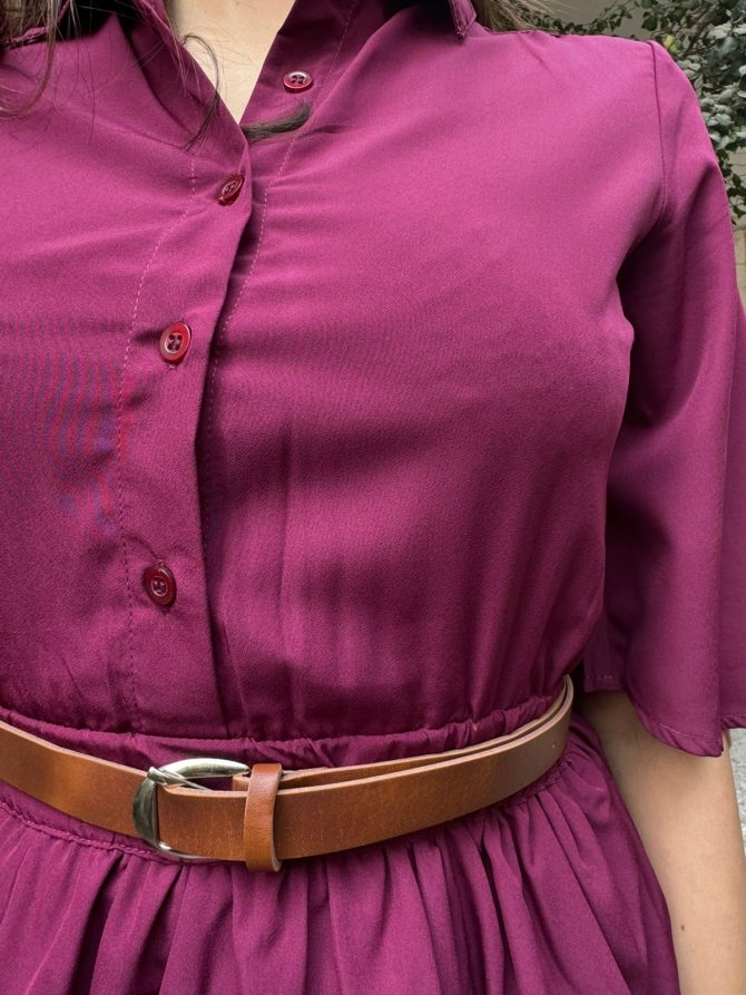 Royalty Tiered Dress- Wine