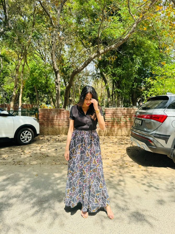 Patch Printed Palazzo (Free Size)
