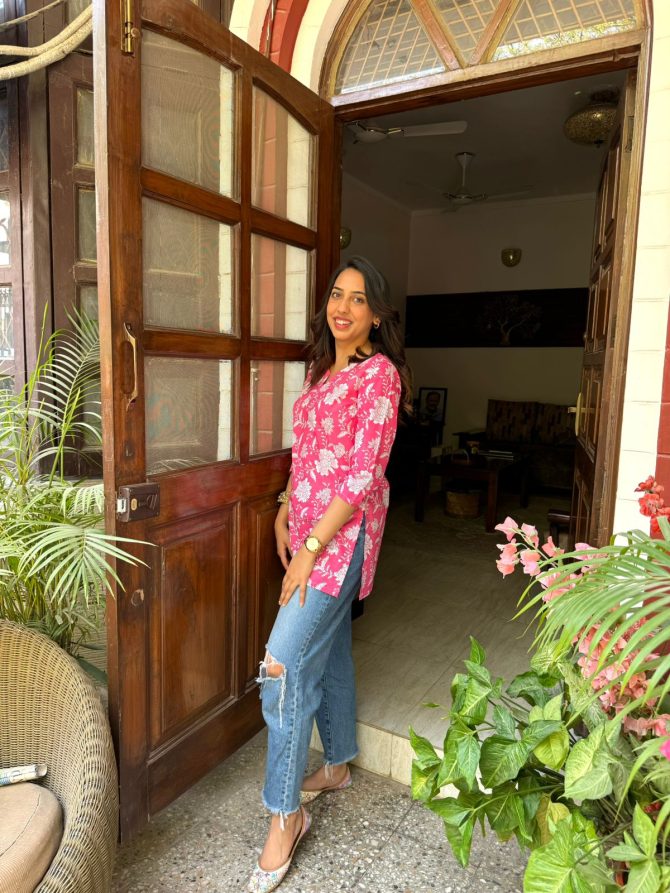 Cutie Cotton Kurti - Pink