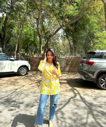 Cutie Cotton Kurti – Yellow