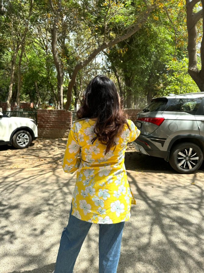Cutie Cotton Kurti - Yellow