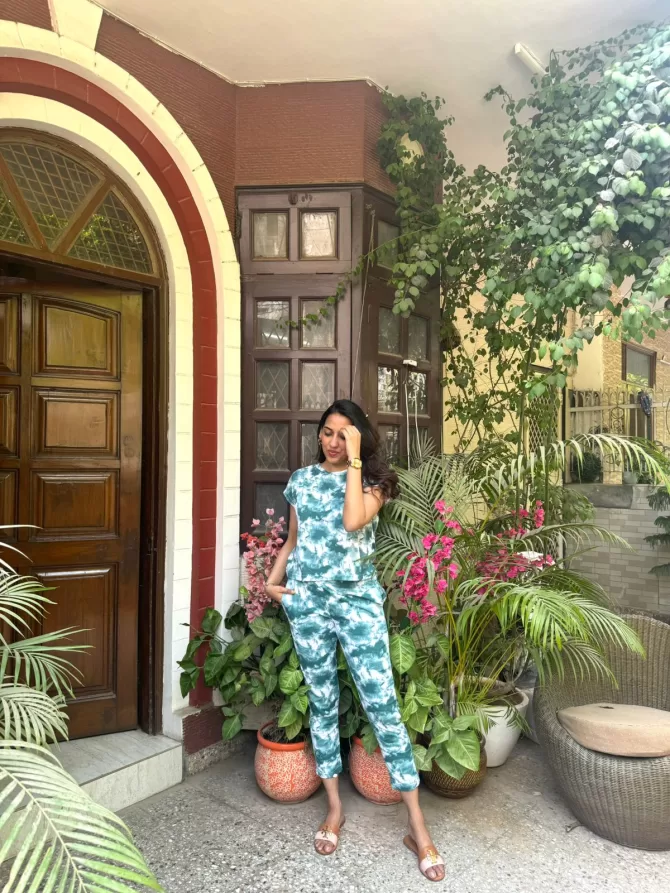Tie Dye Lounge Set - Green