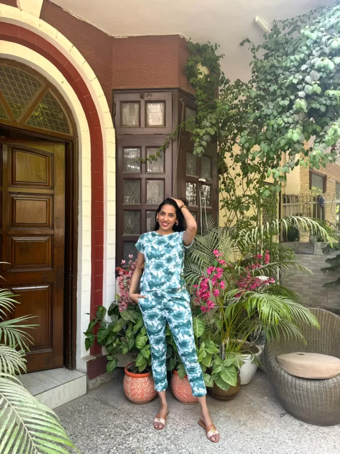 Tie Dye Lounge Set - Green