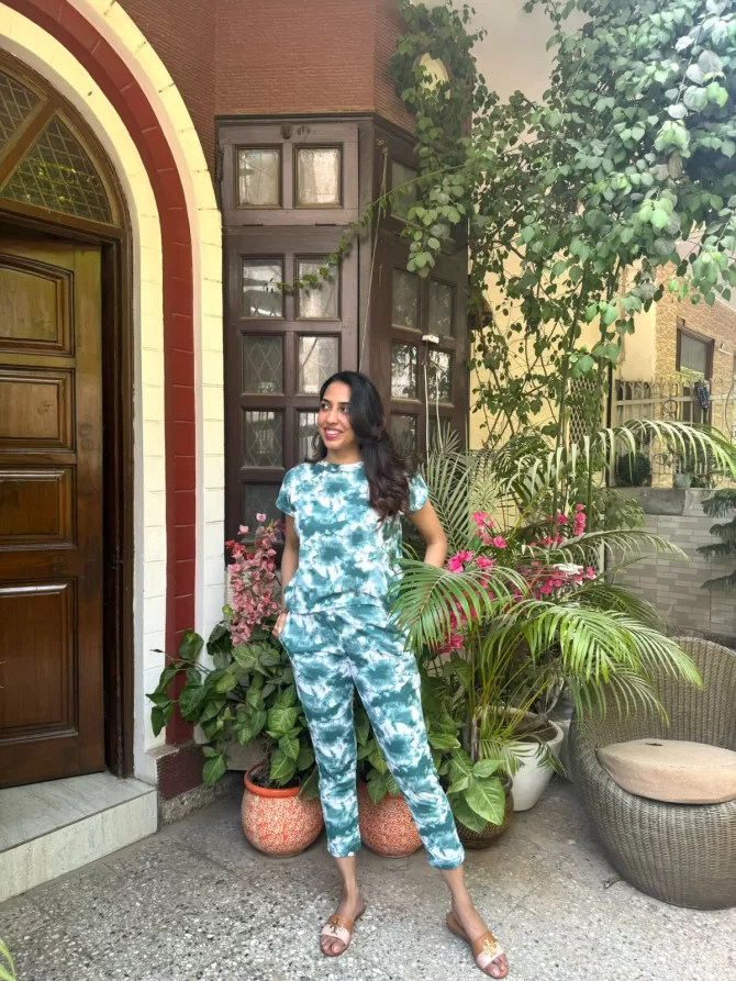 Tie Dye Lounge Set - Green