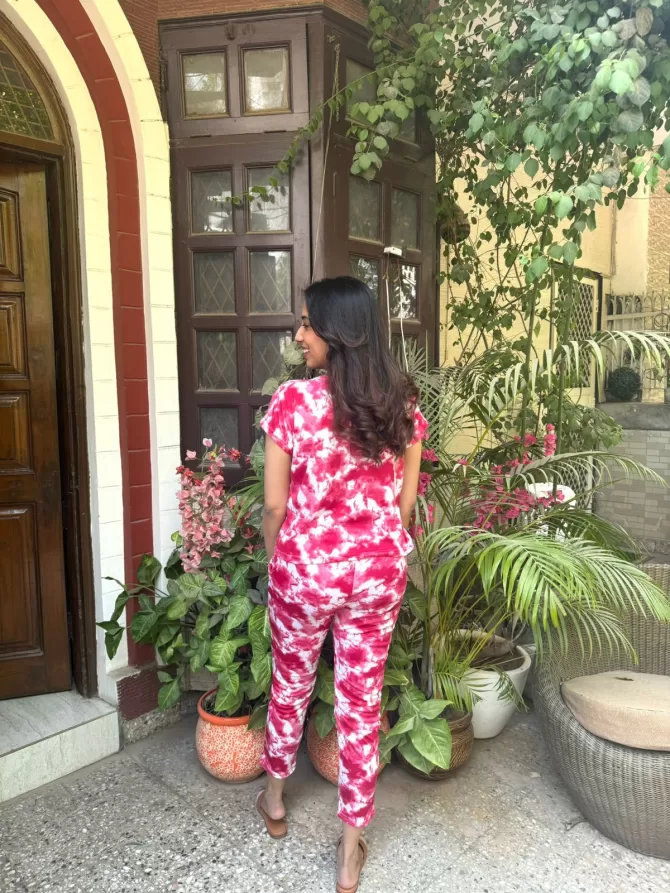 Tie Dye Lounge Set - Pink
