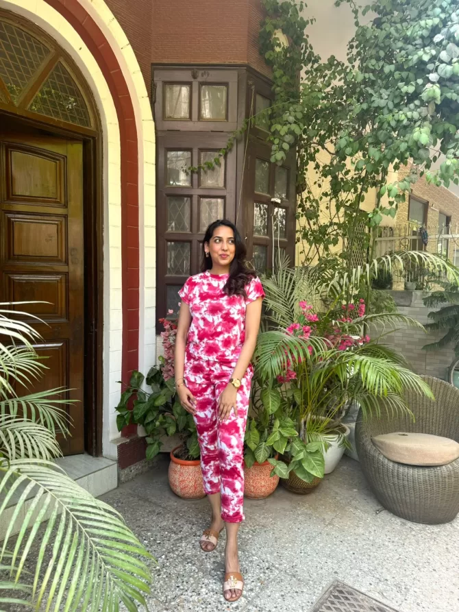 Tie Dye Lounge Set - Pink
