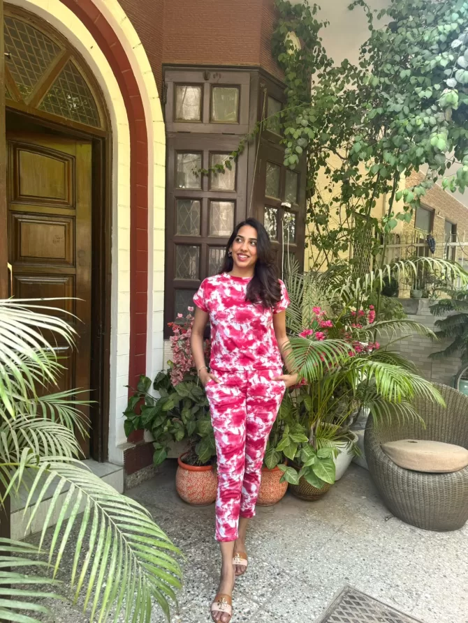 Tie Dye Lounge Set - Pink