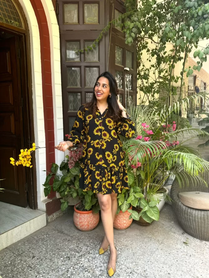 Silly Sunflower Dress (Luxe Collection) - Regular