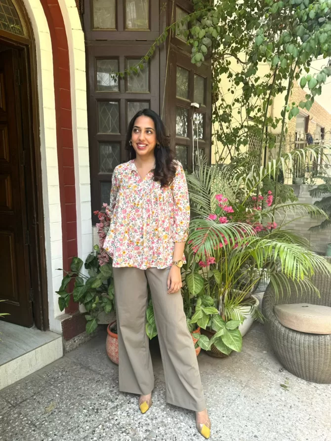 Pretty In Pleats Floral Top