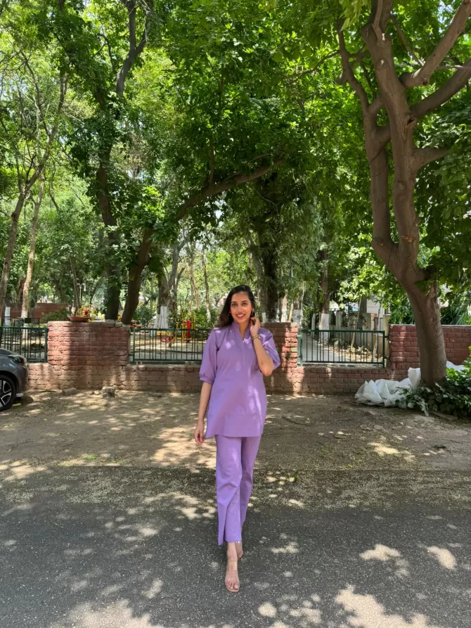 2 in 1 Poplin Set - Lilac