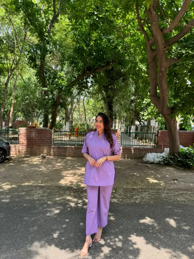 2 in 1 Poplin Set - Lilac