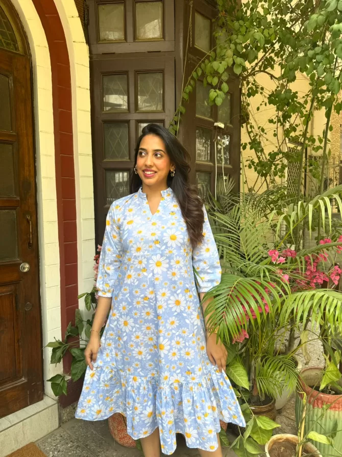 Breezy Bee Cotton Dress (Luxe Collection)