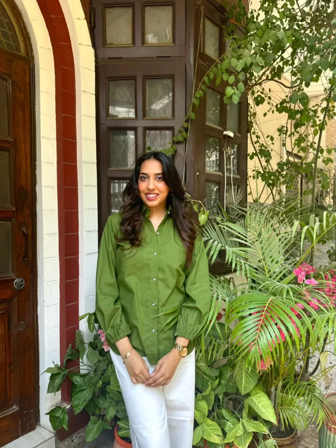 Eazy Breezy Cotton Shirt - Olive