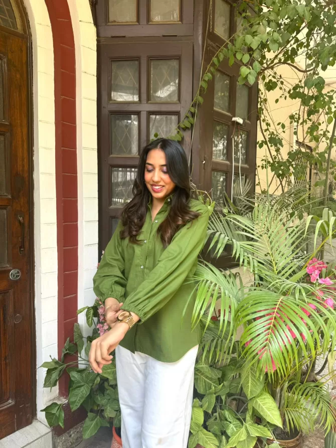 Eazy Breezy Cotton Shirt - Olive