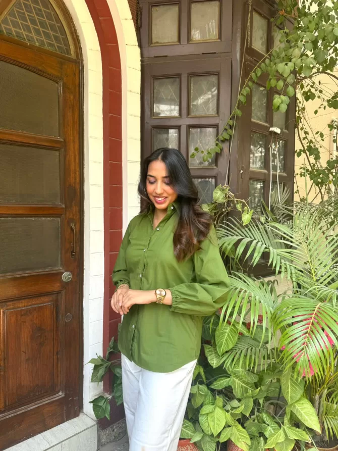 Eazy Breezy Cotton Shirt - Olive