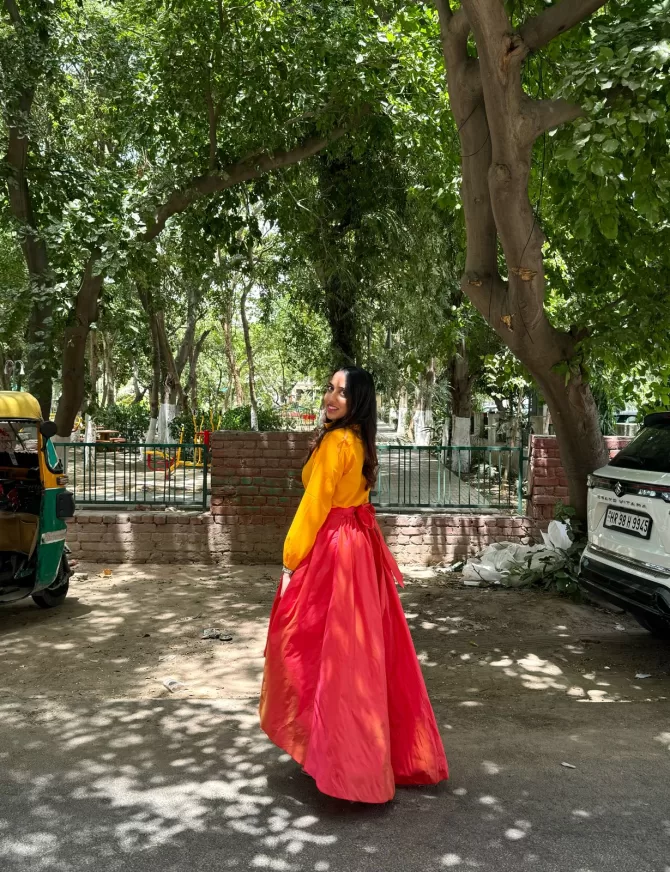 Princess Silk Skirt - Orange
