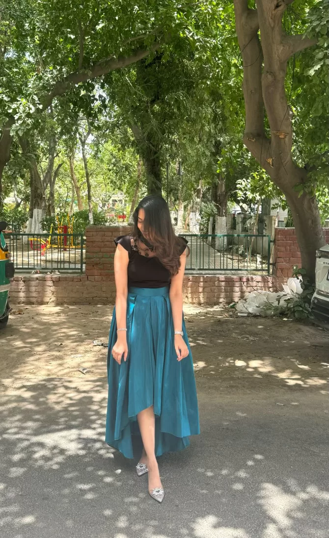 Princess Silk Skirt - Peacock