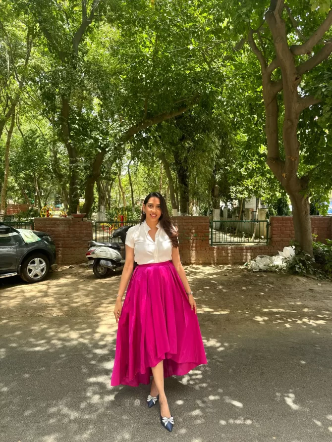 Princess Silk Skirt - Pink