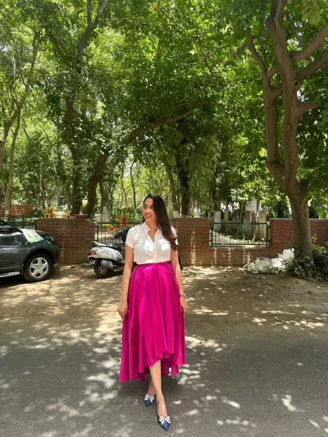 Princess Silk Skirt - Pink