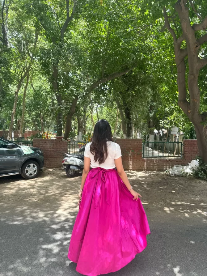 Princess Silk Skirt - Pink