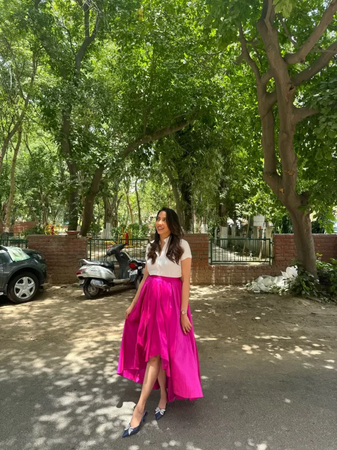 Princess Silk Skirt - Pink