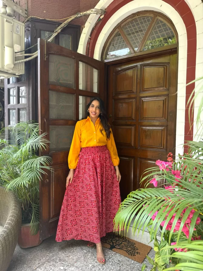 Bandhani Printed Palazzo (Free Size)