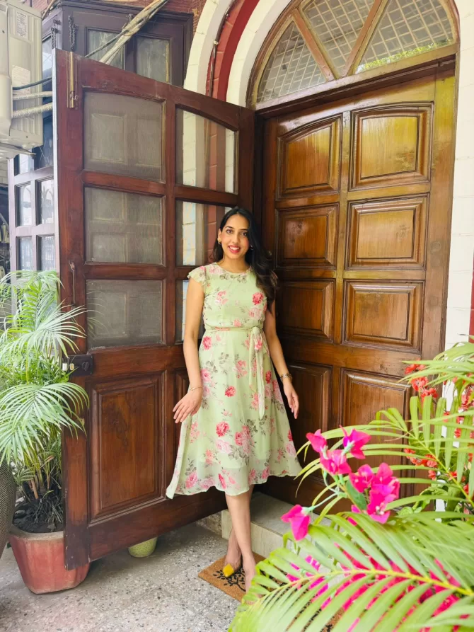 Delicate Daisy Dress- Green