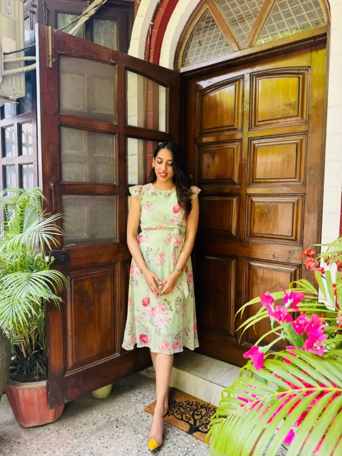 Delicate Daisy Dress- Green