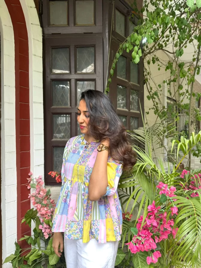 Patchwork Peplum Top (Premium Fabric)