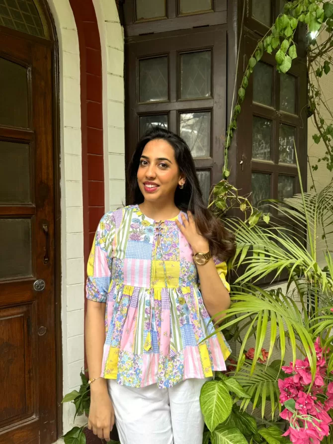 Patchwork Peplum Top (Premium Fabric)