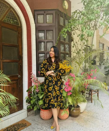 Silly Sunflower Dress (Luxe Collection) – Midi