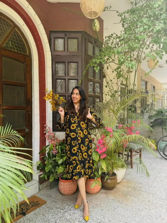 Silly Sunflower Dress (Luxe Collection) - Midi