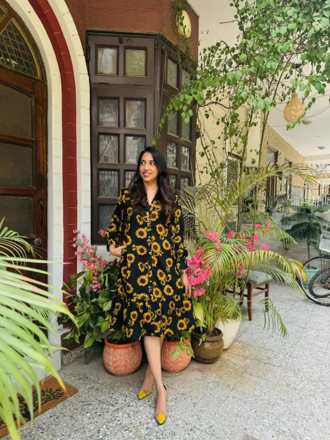 Silly Sunflower Dress (Luxe Collection) - Midi