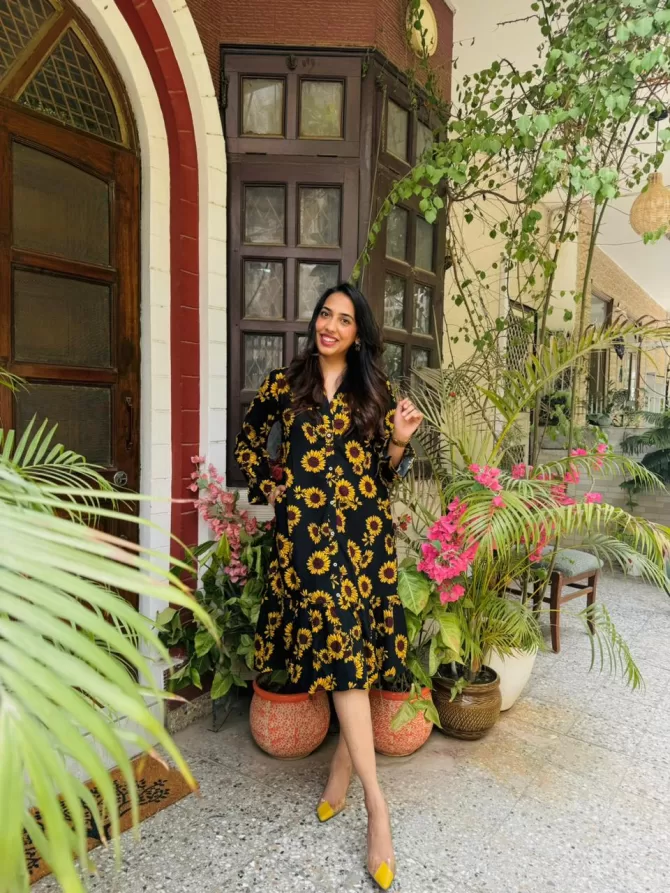 Silly Sunflower Dress (Luxe Collection) - Midi
