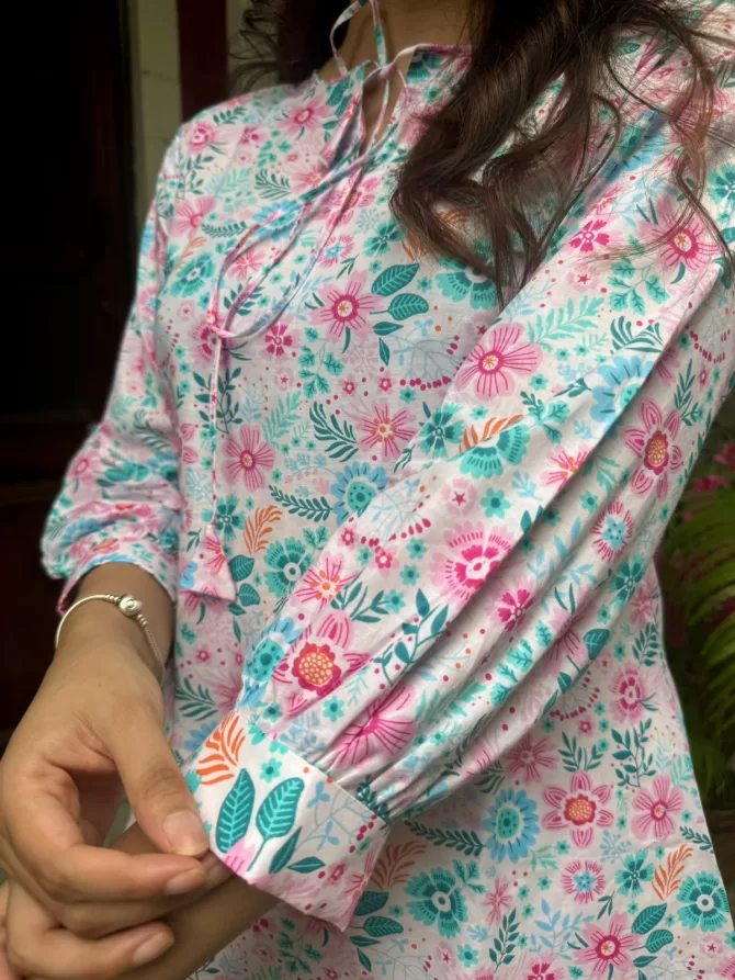 Floral Cotton Tunic (Premium Fabric)