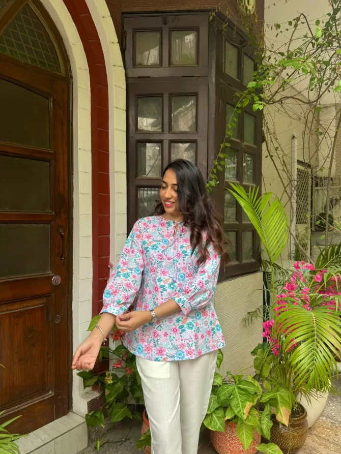 Floral Cotton Tunic (Premium Fabric)