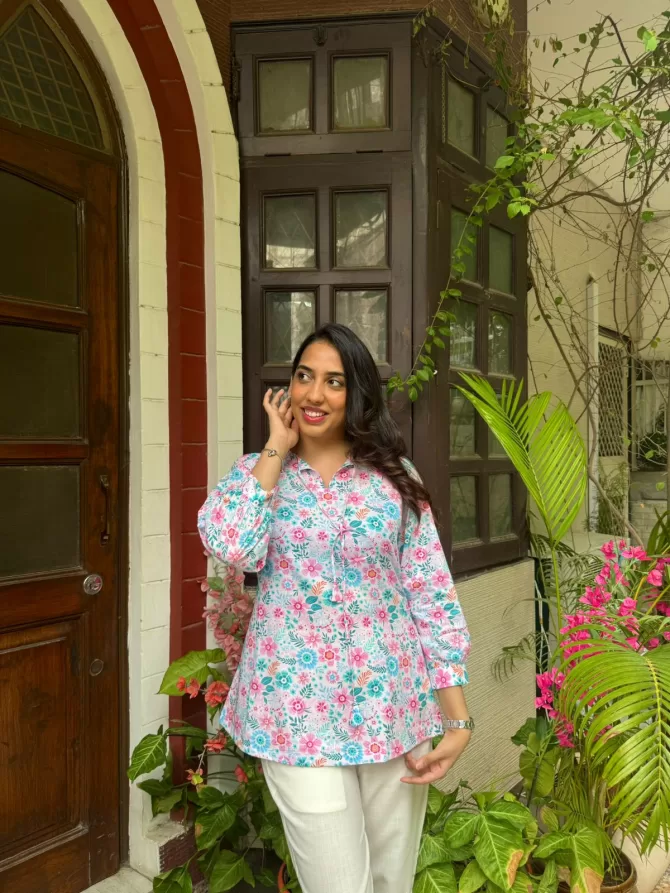 Floral Cotton Tunic (Premium Fabric)